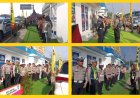 Pos Terpadu Exit Tol Parungkuda Polres Sukabumi Gelar Apel Pagi Personel Pengamanan
