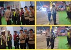 Polsek Parungkuda Polres Sukabumi Laksanakan Apel Malam Pos Pam Terpadu Exit Tol Parungkuda