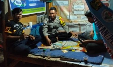 Polsek Nyalindung Polres Sukabumi Sambang Satkamling, Warga Dihimbau Waspada HOAX dan Siaga Bencana