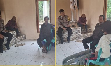 Bhabinkamtibmas Polsek Ciemas polres sukabumi sambang warganya sampaikan pesan kamtibmas