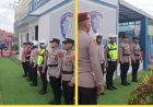 Kapolsek Parungkuda Pimpin Apel Pagi KRYD Pos Pam Terpadu Exit Tol Parungkuda