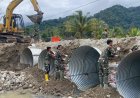 Jembatan Armco Dibangun di Lima Titik Sumbar, TNI Turun Langsung