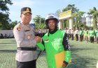 Jelang Operasi Keselamatan Lodaya 2026, Kapolres Sukabumi Pimpin Apel Ojol Kamtibmas