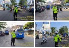 Polsek Palabuhanratu Polres Sukabumi Laksanakan Pengaturan Arus Lalu Lintas, Situasi Terpantau Lancar dan Kondusif